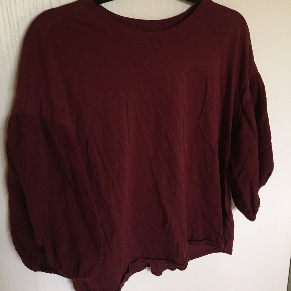 Balloon sleeve boxy top from Anthropologie